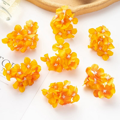 10db/tétel Olcsó művirágok Esküvői Kert Rózsaív Lakberendezési buli Karácsonyi Koszorú Cukorkadoboz Hamis selyem hortenzia