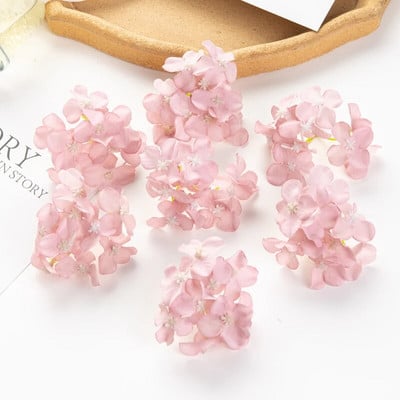 10db/tétel Olcsó művirágok Esküvői Kert Rózsaív Lakberendezési buli Karácsonyi Koszorú Cukorkadoboz Hamis selyem hortenzia