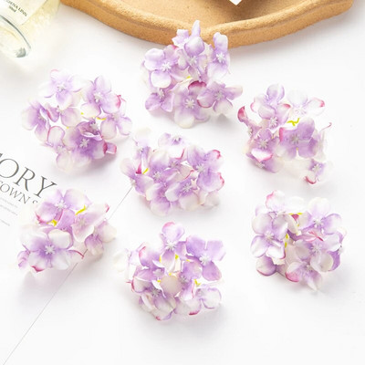 10db/tétel Olcsó művirágok Esküvői Kert Rózsaív Lakberendezési buli Karácsonyi Koszorú Cukorkadoboz Hamis selyem hortenzia