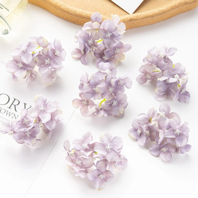 10db/tétel Olcsó művirágok Esküvői Kert Rózsaív Lakberendezési buli Karácsonyi Koszorú Cukorkadoboz Hamis selyem hortenzia