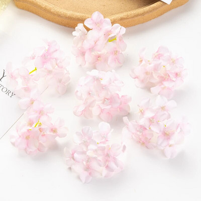 10db/tétel Olcsó művirágok Esküvői Kert Rózsaív Lakberendezési buli Karácsonyi Koszorú Cukorkadoboz Hamis selyem hortenzia