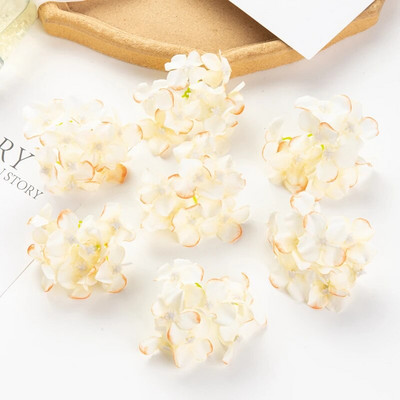 10db/tétel Olcsó művirágok Esküvői Kert Rózsaív Lakberendezési buli Karácsonyi Koszorú Cukorkadoboz Hamis selyem hortenzia