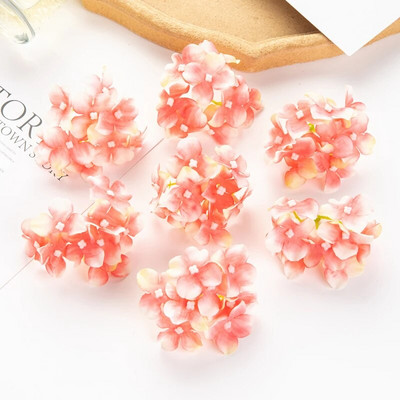 10db/tétel Olcsó művirágok Esküvői Kert Rózsaív Lakberendezési buli Karácsonyi Koszorú Cukorkadoboz Hamis selyem hortenzia