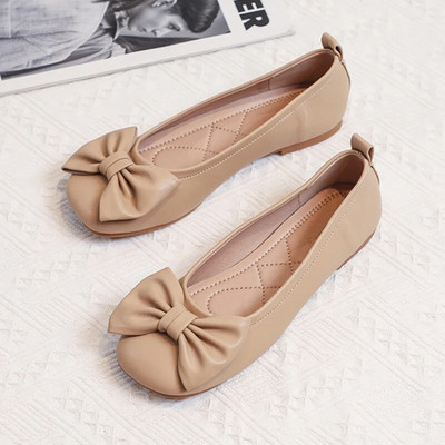 Nove kožne natikače Ženske natikače Ženske ravne cipele Mokasine Ženske ravne cipele Proljeće Jesen Modne majčinske cipele s leptir mašnom vc4340