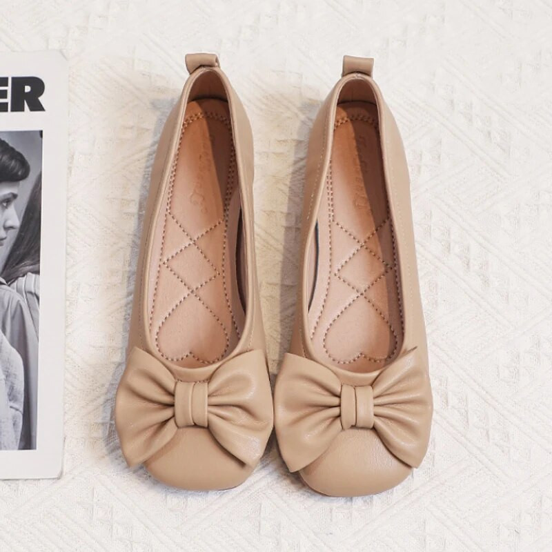 Nove kožne natikače Ženske natikače Ženske ravne cipele Mokasine Ženske ravne cipele Proljeće Jesen Modne majčinske cipele s leptir mašnom vc4340
