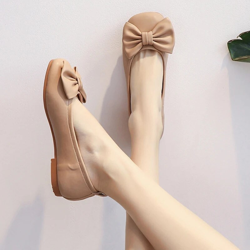 Nove kožne natikače Ženske natikače Ženske ravne cipele Mokasine Ženske ravne cipele Proljeće Jesen Modne majčinske cipele s leptir mašnom vc4340