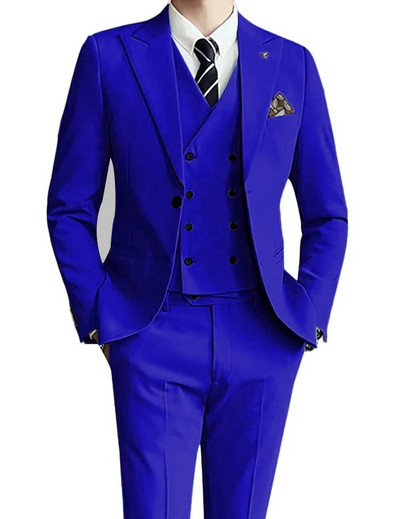 2023. modni novi muški butik za slobodno vrijeme, jednobojni, poslovni, uski vjenčani najbolji komplet od 3 komada, sakoi, jakna, kaput, hlače, prsluk