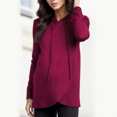 2023 Majica s kapuljačom za trudnice Bluza za trudnice s dugim rukavima za dojenje Ženska majica za dojenje Mama Clothing Jednobojna majica