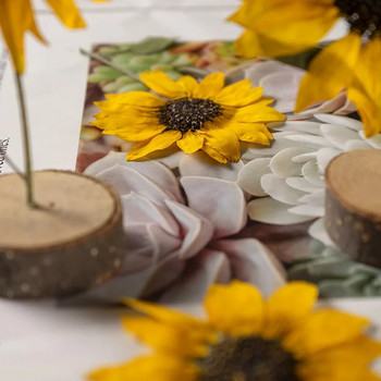 2 ΤΕΜ/5-6 cm κεφαλή λουλουδιών, Ture Pressed Mini Sunflower κλαδί, ανάγλυφο φυτό σταγόνα κόλλα κινητού τηλεφώνου κέλυφος diy υλικό κάρτας σελιδοδείκτη
