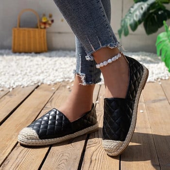 Γυναικεία ίσια παπούτσια 2023 New Fashion Slip on with Casual Breathable Espadrilles Γυναικεία άνετη μαλακή σόλα Zapatos De Mujer