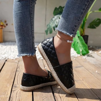 Γυναικεία ίσια παπούτσια 2023 New Fashion Slip on with Casual Breathable Espadrilles Γυναικεία άνετη μαλακή σόλα Zapatos De Mujer