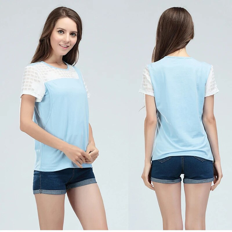 Emotion Moms Ljetna odjeća za trudnice Majice za dojenje za trudnice Majica kratkih rukava za trudnice Odjeća