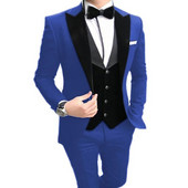 Modni novi muški butik za slobodno vrijeme iz 2023. Poslovno usko odijelo Visokokvalitetno odijelo Komplet od tri dijela Sakoi Jakna Kaput Hlače Prsluk