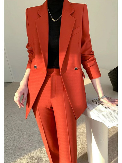 Elegáns női irodai blézer, 2 részes szett