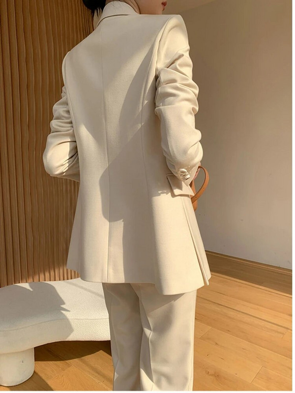 Elegáns női irodai blézer, 2 részes szett