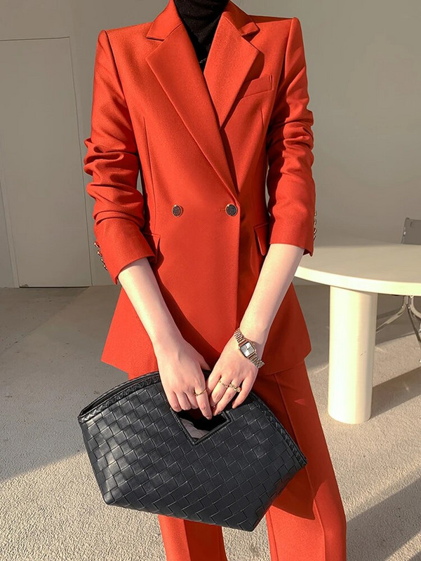 Elegáns női irodai blézer, 2 részes szett