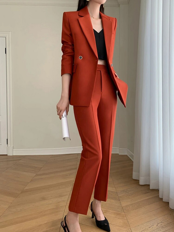 Elegáns női irodai blézer, 2 részes szett
