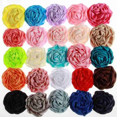 10gab 3" 7,6 cm jauni šifona volāni rožu pumpuri mākslīgais zieds kāzu dekorēšanai auduma ziedi auduma apaviem ielūgums