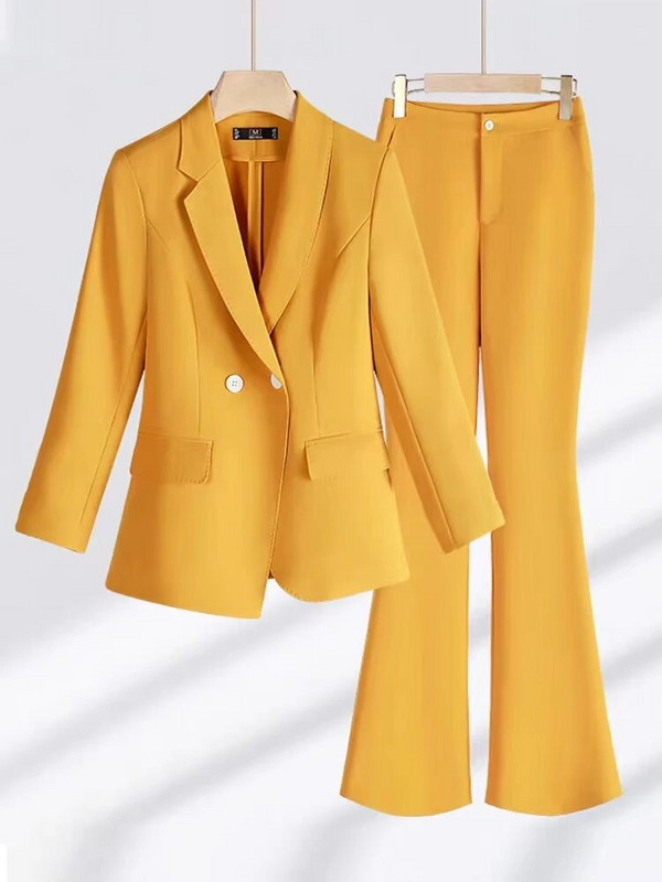 NAVIU Ljubičasta ženska kompletna odijela Nova proljetna vrhunska formalna poslovna temperamentna uska jakna i hlače Uredska ženska radna odjeća