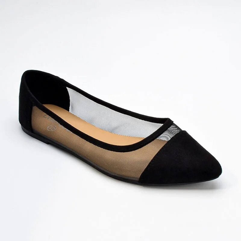 Ljetne ženske jednokrevetne cipele Ažurne mrežaste cipele za čamac Modne salonke na špic Dnevne ravne cipele Ležerne cipele Plitke natikače