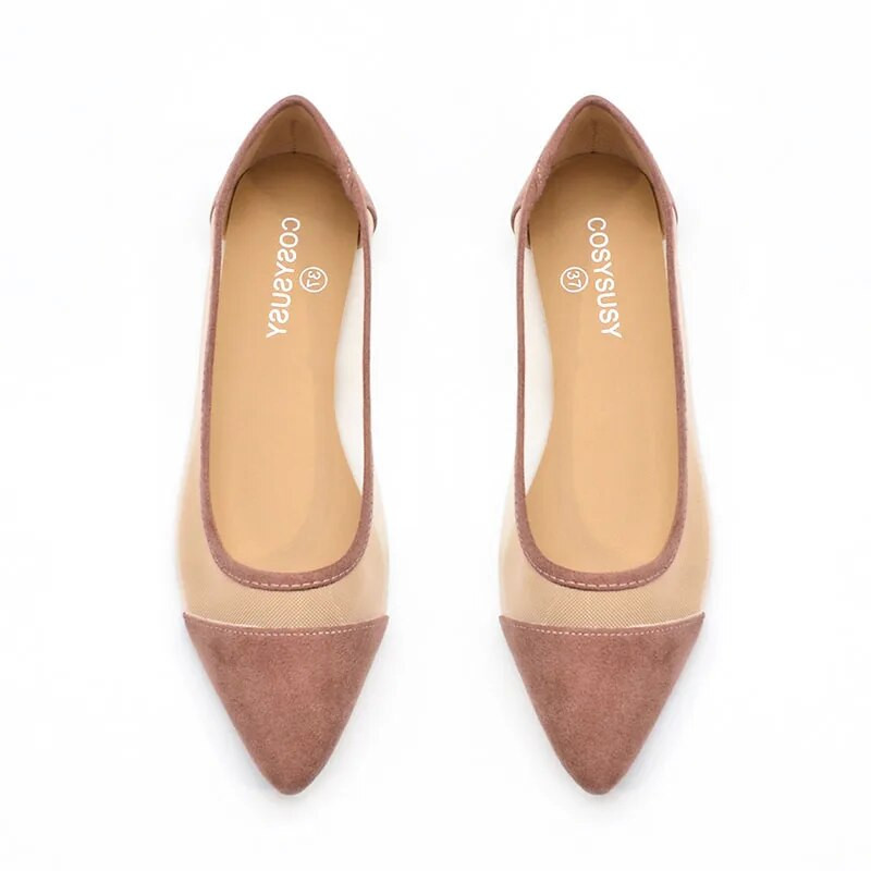 Ljetne ženske jednokrevetne cipele Ažurne mrežaste cipele za čamac Modne salonke na špic Dnevne ravne cipele Ležerne cipele Plitke natikače