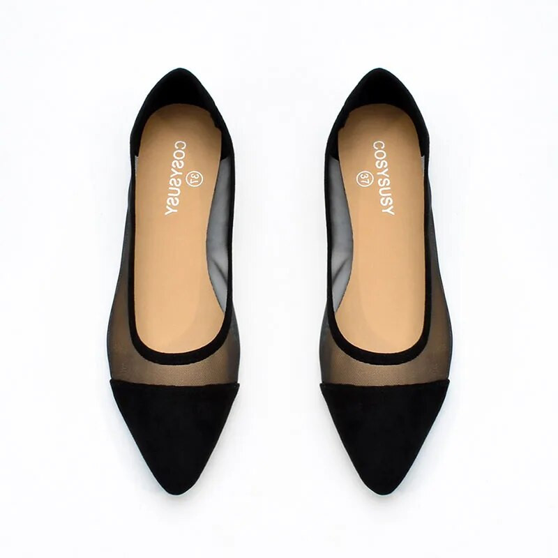 Ljetne ženske jednokrevetne cipele Ažurne mrežaste cipele za čamac Modne salonke na špic Dnevne ravne cipele Ležerne cipele Plitke natikače