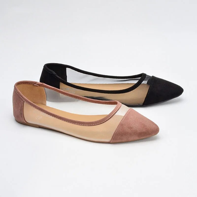 Ljetne ženske jednokrevetne cipele Ažurne mrežaste cipele za čamac Modne salonke na špic Dnevne ravne cipele Ležerne cipele Plitke natikače