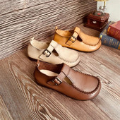 Jauni sieviešu ādas apavi ar plakaniem apaviem Dizaineri Sieviešu Sieviešu Ikdienas Luksusa Vienvietīgi Apavi Sieviešu Slip-on Laivu Sieviešu kurpes