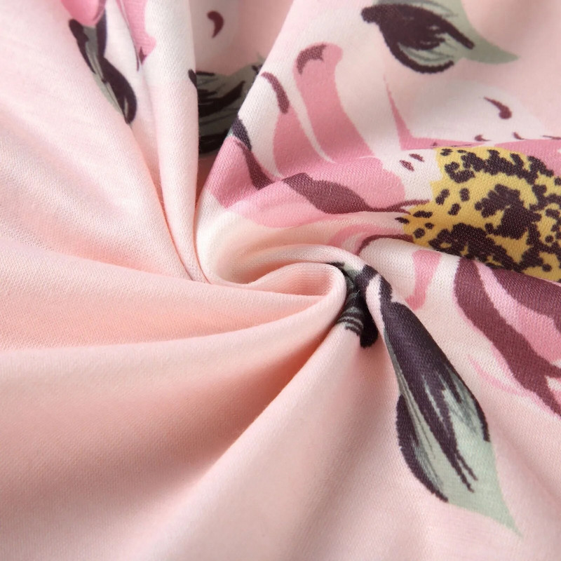 Vasaras jauns sieviešu grūtnieču krekls ar īsām piedurknēm ar ziedu apdruku, barojot bērnu ar krūti Modes grūtniecības un zīdīšanas T krekls