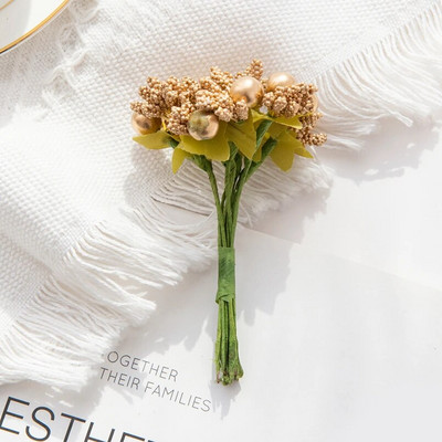 10 kom umjetne pjene cvijeće pupoljak vjenčani ukrasni vijenac božićni spomenar za kućni vrt diy poklon kutija slatkiša lažna biljka