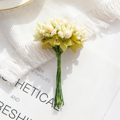 10 kom umjetne pjene cvijeće pupoljak vjenčani ukrasni vijenac božićni spomenar za kućni vrt diy poklon kutija slatkiša lažna biljka