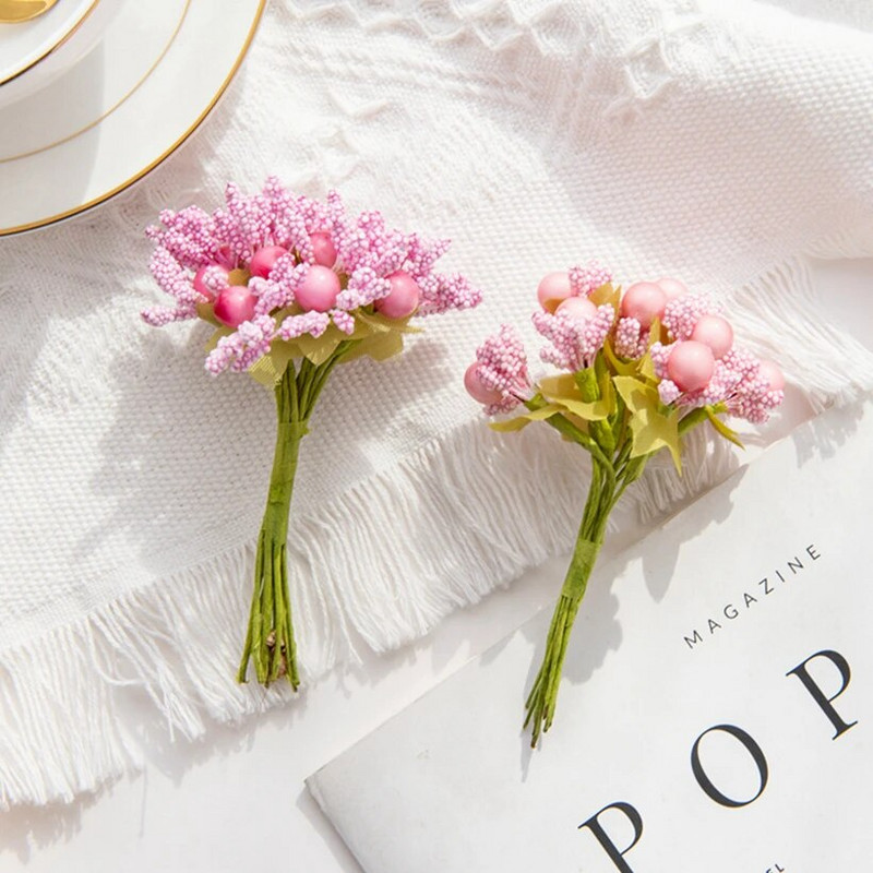 10 kom umjetne pjene cvijeće pupoljak vjenčani ukrasni vijenac božićni spomenar za kućni vrt diy poklon kutija slatkiša lažna biljka