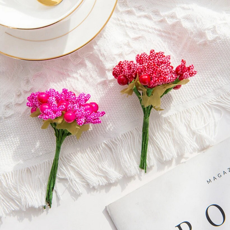 10 kom umjetne pjene cvijeće pupoljak vjenčani ukrasni vijenac božićni spomenar za kućni vrt diy poklon kutija slatkiša lažna biljka