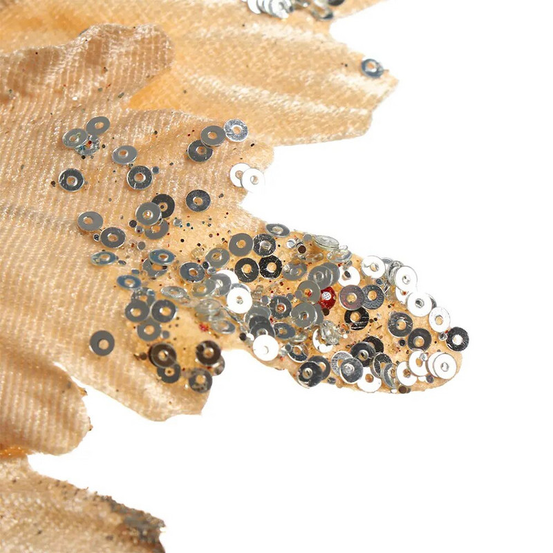 20 cm svjetlucava umjetna božićna zvijezda, cvijeće božićnog drvca Potrepštine za dekoraciju zabava Ukrasi za kućni dekor Ručno izrađeni flanelirani cvijet