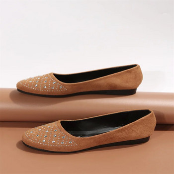 Дамски равни обувки Есенни удобни плитки леки модни равни обувки Дамски мокасини Меки приплъзващи се ежедневни майчински обувки Дамски