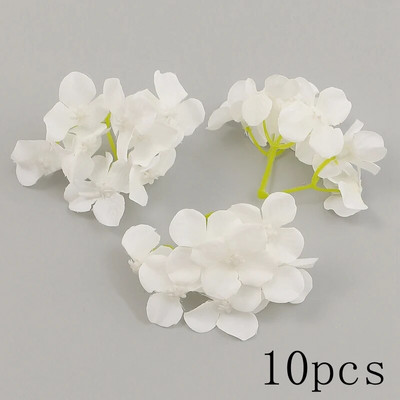 Balti mākslīgie ziedi Galvas zīda viltoti ziedi mājas dekorēšanai ballītes kāzu dekorācijas DIY Valentīna dienas dāvanas Aksesuāri