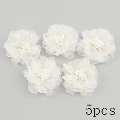 Balti mākslīgie ziedi Galvas zīda viltoti ziedi mājas dekorēšanai ballītes kāzu dekorācijas DIY Valentīna dienas dāvanas Aksesuāri