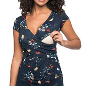 Ženska majica za trudnice i dojilje, kratkih rukava, V-izrez, cvjetni križ, majice za dojenje, laskava majica za trudnice