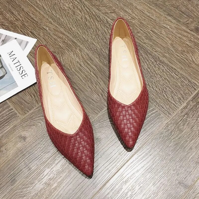 Ženske ravne cipele Balerinke za žene Zapatos Planos De Mujer sa šiljatim vrhom Jednobojne ženske mokasine Lolita cipele velike veličine 45