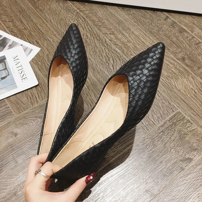 Ženske ravne cipele Balerinke za žene Zapatos Planos De Mujer sa šiljatim vrhom Jednobojne ženske mokasine Lolita cipele velike veličine 45