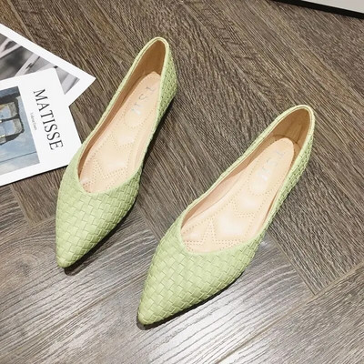 Ženske ravne cipele Balerinke za žene Zapatos Planos De Mujer sa šiljatim vrhom Jednobojne ženske mokasine Lolita cipele velike veličine 45