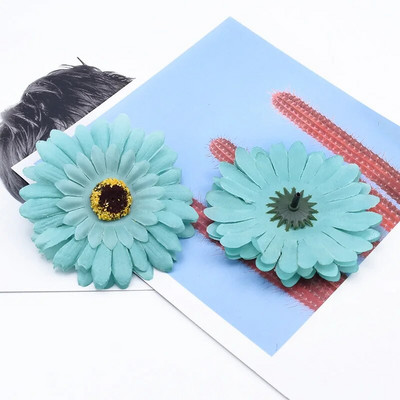 10 komada 10 cm svilene gerbere za vjenčanje, zidno ukrasno cvijeće, novogodišnja božićna dekoracija za dom, veleprodaja umjetnog cvijeća