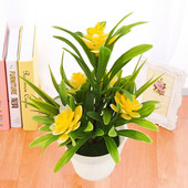 Planta cu flori artificiale cu ghiveci în aer liber Home Office Decoration Cadou Desktop Bonsai Wedding Party Balcon Ornamente