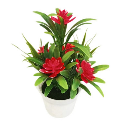 Planta cu flori artificiale cu ghiveci în aer liber Home Office Decoration Cadou Desktop Bonsai Wedding Party Balcon Ornamente