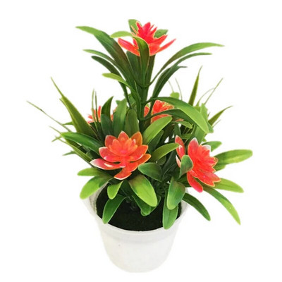 Planta cu flori artificiale cu ghiveci în aer liber Home Office Decoration Cadou Desktop Bonsai Wedding Party Balcon Ornamente