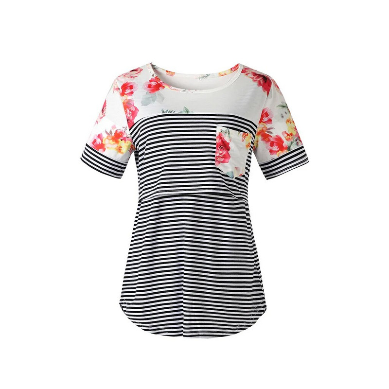 nove majice za trudnice sa šavovima na pruge Majica kratkih rukava Majica za dojenje Odjeća za dojenje Majice za trudnice