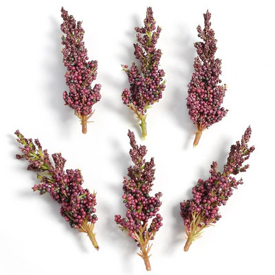 10/20 db mesterséges növények hab búza fül Hamis növény lakberendezéshez Esküvői házasság dekorációs kellékek barkács koszorú kiegészítők