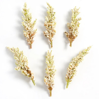 10/20 db mesterséges növények hab búza fül Hamis növény lakberendezéshez Esküvői házasság dekorációs kellékek barkács koszorú kiegészítők