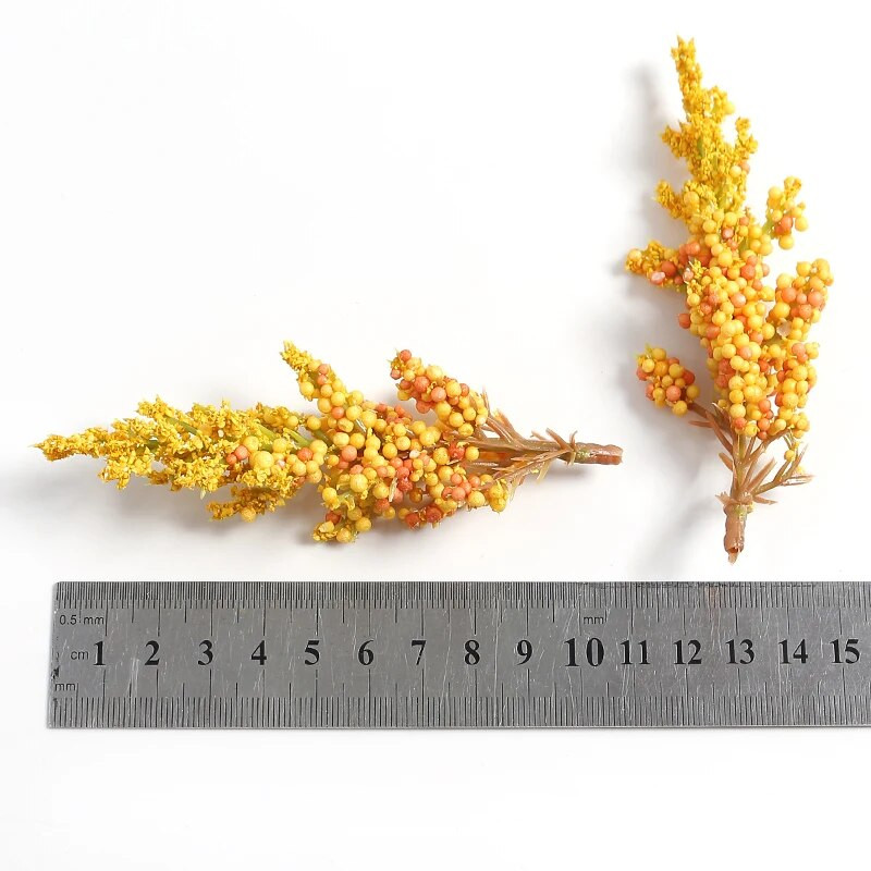 10/20 db mesterséges növények hab búza fül Hamis növény lakberendezéshez Esküvői házasság dekorációs kellékek barkács koszorú kiegészítők