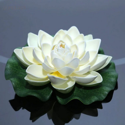 Umjetni lažni listovi lotosa, cvjetovi ljiljana Vodeni BAZEN Plutajuće jezerce cvijeće vjenčani ukras Vrt 17CM B12
